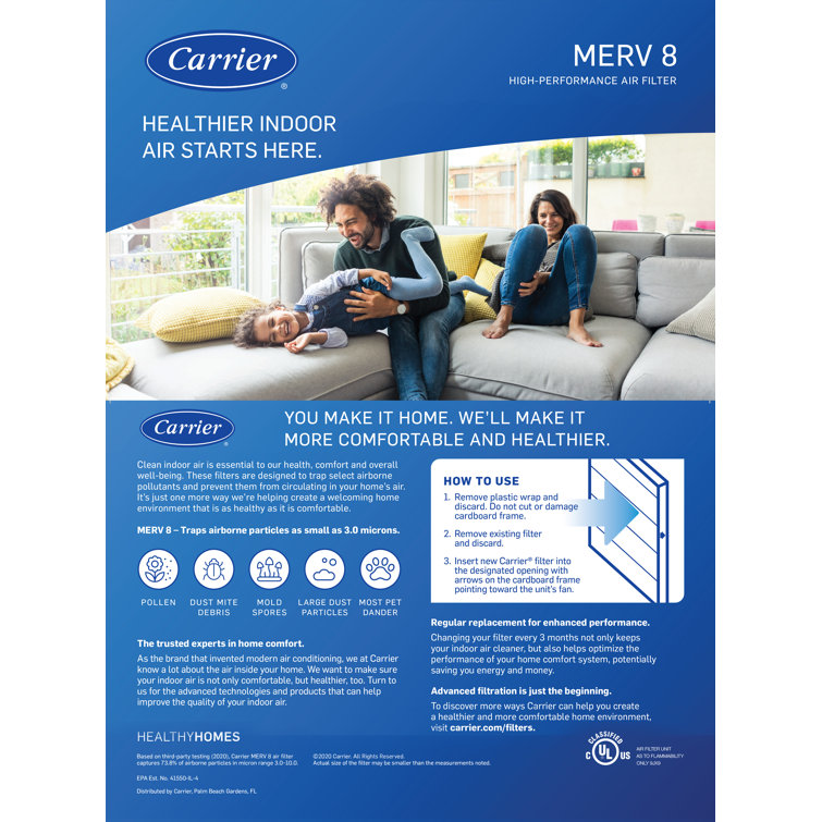 Carrier Corporation Air Conditioner Air Filter Wayfair